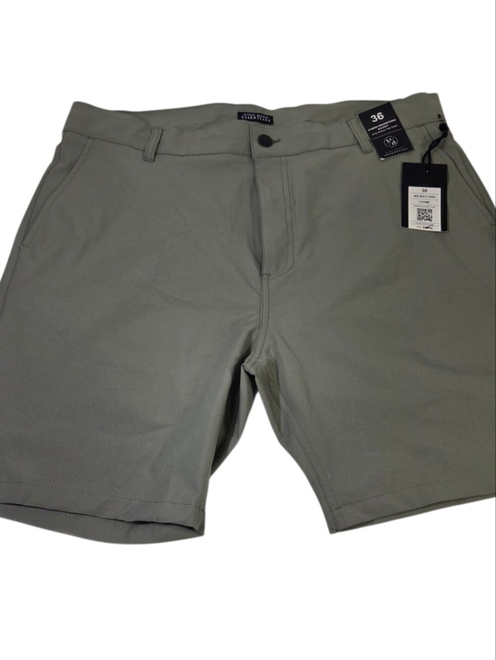 Michael Brandon Olive Flat-Front Men's Shorts